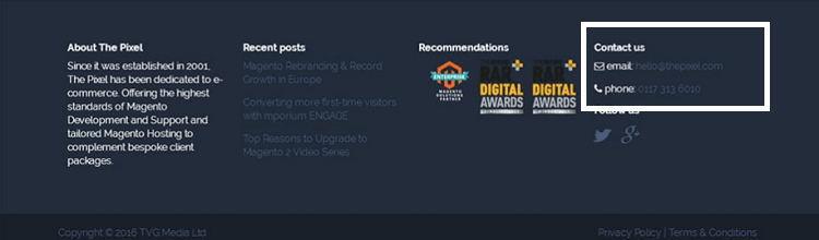 Подвал для сайту